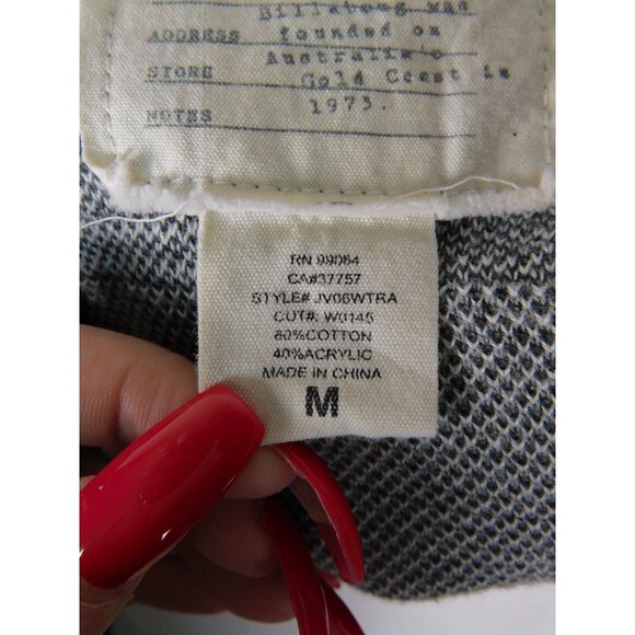 Billabong Knit Cardigan Boho Aztec Southwestern Open Front M - Picture 9 of 9